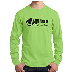 Customized Port & Company Long Sleeve Cotton T-Shirt-Colours