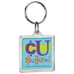 Customized Square Crystal Key Tag