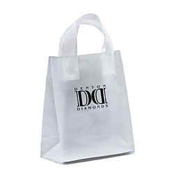 Customized 8 x 10 Ink Frosted Shopper Bags