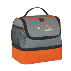 Customized Two Compartment Lunch Pail Bag