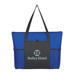 Customized Non-Woven Voyager Zippered Tote Bag
