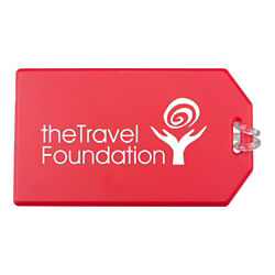 Customized Standard Luggage Tag w/ Attached Strap