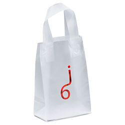 Customized Pluto Frosted Plastic Bag-Loop Handles 5