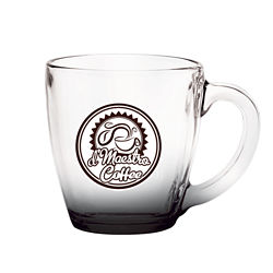Customized 16 oz. Glass Bistro Coffee Mug