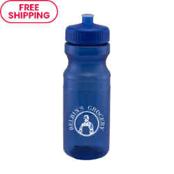 Customized Translucent Sport Bottle w/ Push Pull Lid - 24 oz