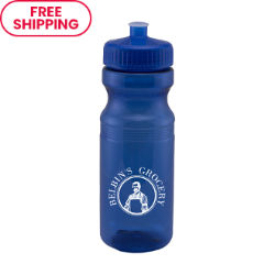 Customized 24 oz. Translucent Sport Bottle with Pull Top Lid