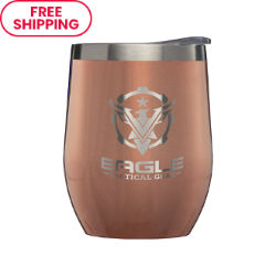 Customized 11 oz. Stainless Steel Gia Wine Glass with Laser Engraved Imprint
