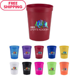 Customized Full Color 16 oz. Ava Plastic Stadium Cup