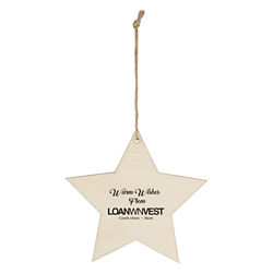 Customized Wood Star Ornament