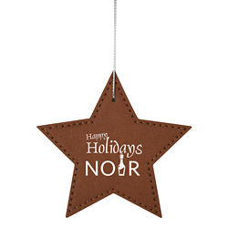 Customized Leatherette Star Ornament