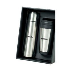 Customized The On The Go SS Flask & Tumbler Gift Set