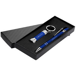 Customized Alpha Soft Touch Pen & Flashlight Gift Set