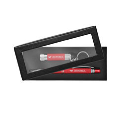 Customized Diamond Stylus Pen & Flashlight Gift Set with Window Box