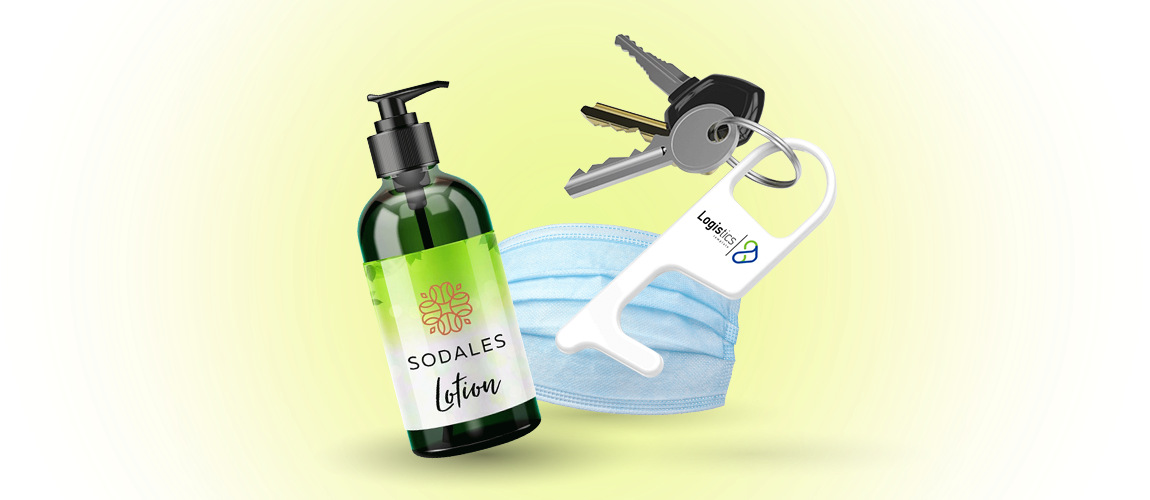 Custom Logo Lotion, Mask, and No-Touch Tool Hero of Health and Personal Care Items