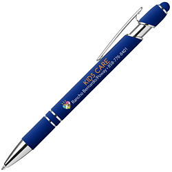 Customized Bright Soft Touch Alpha Pen and Stylus Top