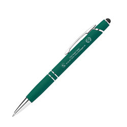Customized Soft Touch Chicago Pen with Stylus Top - Anniversary