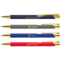 Customized Soft Touch Paragon Pen with Gold Mirrored Imprint