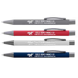 Customized Soft Touch Arlington Pen with Mirrored Imprint & Antimicrobial Additive