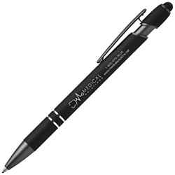 Customized Alpha Soft Touch Pen with Stylus® & Gunmetal Trim