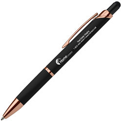 Customized Triangle Viera Pen with Rose Gold Trim