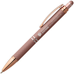 Customized Mineral Soft Touch Diamond Stylus Pen with Rose Gold Trim
