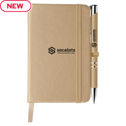 Customized Mineral Soft Touch Note Caddy & Pen Set