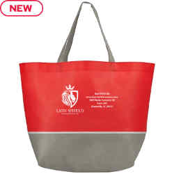 Customized Budget Shopper Tote with Gray Trim