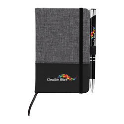 Customized Full Colour Charon Notebook & Metal Pen Gift Set