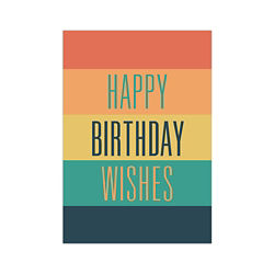 Customized Multi Color Birthday Wish Greeting Card