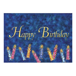 Customized Colourful Birthday Candles Greeting Card
