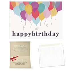 Customized Colorful Birthday Balloons Greeting Card