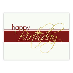 Customized Gold Script Greeting Card