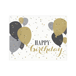 Customized Gold Balloons Greeting Card