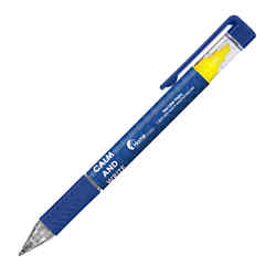 Customized Britebrand™ Colorful Duet Pen and Yellow Highlighter Combo