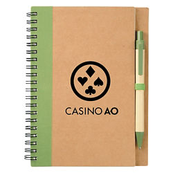 Customized Eco Spiral Notebook and Pen with Your Logo