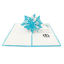 Customized Pop-Up Snowflake Holiday Card