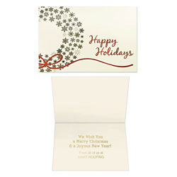 Customized Happy Holidays Wreath Holiday Card
