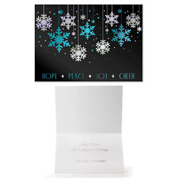 Customized Peace & Snowflakes Holiday Card