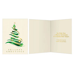 Customized Painted Tree Holiday Card