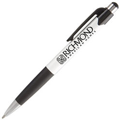 Customized White Pacifica Pen with Colored Trim
