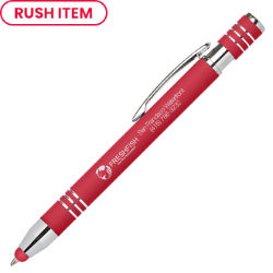 Customized Bright Engraved Soft Touch Maya Stylus Pen