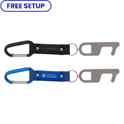 Customized Carabiner Elite Keychain with Touchless Tool