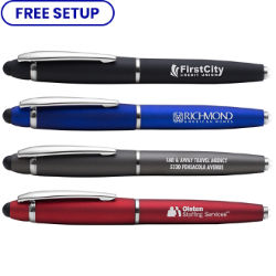 Customized Avana Soft Touch Pen with Stylus Top