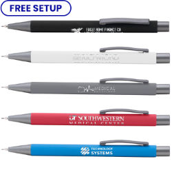 Customized Soft Touch Arlington Mechanical Pencil with Mirrored Imprint