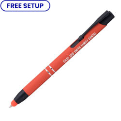 Customized Black Soft Touch Metal Paragon Stylus Pen