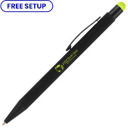 Customized Black Soft Touch Arlington Pen with Mirror Imprint