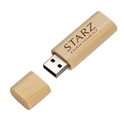 Customized Bamboo USB Flash Drives - 4GB