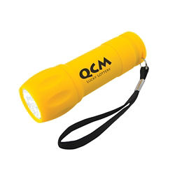 Customized Rubberized Torch Light with Strap