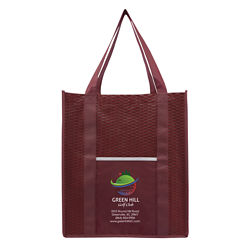 Customized Wave Patterned Large Shopping Tote Bag - Full Colour Inkjet