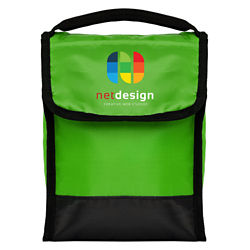 Customized Full Colour Inkjet Tera Foldable Lunch Bag with Front Pocket